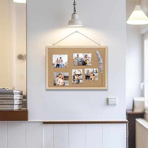 DAHAPYBOO Cork Board Bulletin Board 2 Pack,17"X12" Cork Board for Office with Pin Oak Wood Boards,Hanging Corkboards for Office Home School Message Board or Vision Board Decoration thumbnail 7