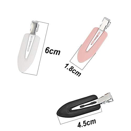 JeoPoom Hairpin[9 Pcs], No Bend Hair Clips, No Crease Hair Clips Pin Curl Clips, Makeup Seamless Hair Clip Clamps for Girl Woman Makeup Bangs Hair Styling(Pink, White, Black) thumbnail 2