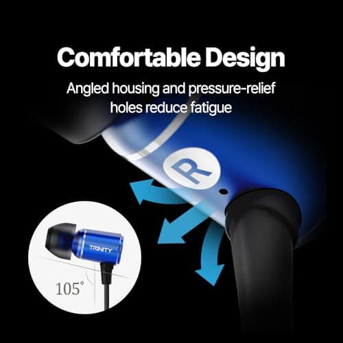 AZLA Trinity 3.5mm Wired Earphones with Mic – High-Resolution Sound, 8mm Dynamic Driver | Wired Headphones with Cord for School, Daily Listening | Corded Earbuds with Microphone (1, Gold) thumbnail 6