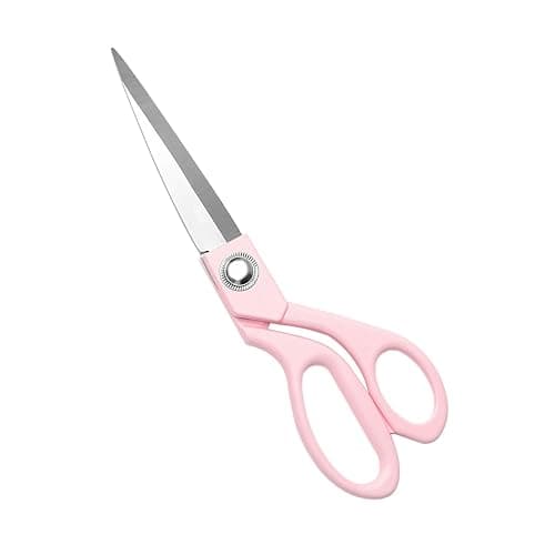 Pink Fabric Scissors 8 Inch Candy Colored Sewing Shears Premium Craft Tailor Heavy Duty Stainless Steel Professional Dressmaker Home Office Metallic Scissors for Women - Image 1