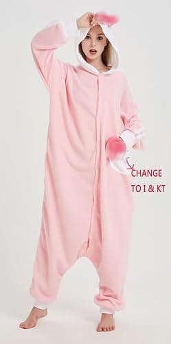 Eonxius Magic Novelty Hooded Onesie One Piece Pink Pajamas for Women thumbnail 7