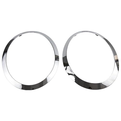 RLB-HILON Headlight Trim Ring Compatible with MINI Cooper F55 F56 F57 | for 2014 2015 2016 2017 2018 2019 2020 2021 Year, 1Pair Chrome Headlight Bezel for Driver and Passenger Side - Image 1