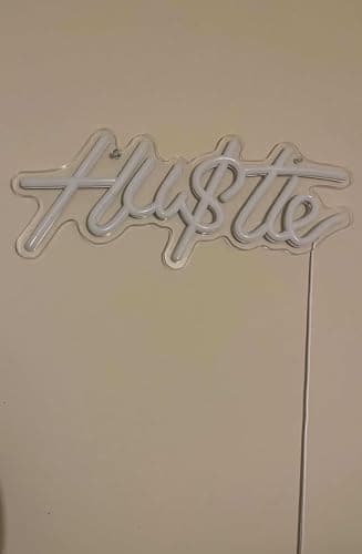 HUSTLE Neon Signs for Wall Decor, Hustle Words LED Neon Lights for Bedroom Man Cave Dorm Gym Room Office Room, USB Powered, Humble Led Neon Light Sign for Party Decorations (Hustle2) thumbnail 4