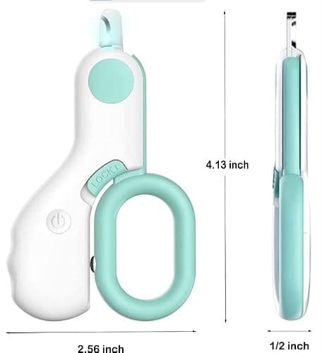 Small Animals Nail Clippers with LED Lights to Avoid Excessive Cutting and Sharp Blades - Professional Claw Trimmer for Tiny Dog Cat Kitten Bunny Rabbit Bird Guinea Pigs Ferret Hamsters (Blue) thumbnail 3
