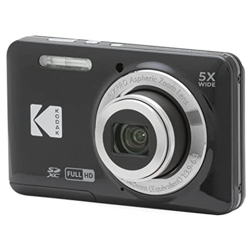 KODAK PIXPRO FZ55-BK 16MP CMOS Sensor Digital Camera 5X Optical Zoom 28mm Wide Angle 1080P Full HD Video 2.7" LCD Vlogging Camera (Black) - Image 1