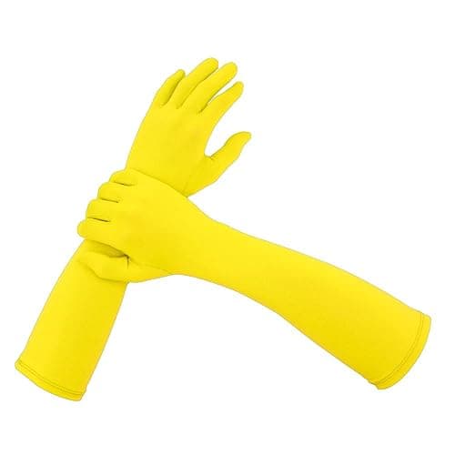Aniler Men's and Women's 15'' Elbow Length 20s Stretchy Cosplay Solid Color Gloves - Image 1