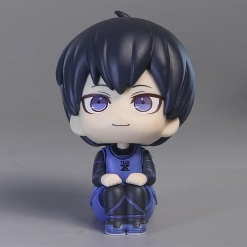 Puruuige Isagi Yoichi Figure Anime Look Up Figurine 3.9'' PVC Cute Action Figure Model Cake Topper Collectible Statue thumbnail 4