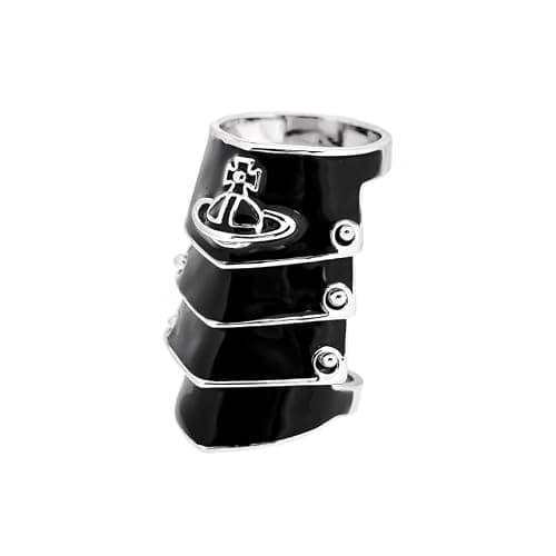 ZHAOZHAO Colorful Four Sections Armor Ring of Saturn for Women - Colorful Enamel Armor Saturn thumbnail 2