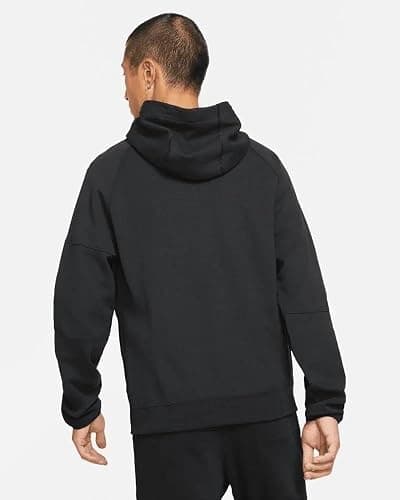 Nike Men's Sportswear Tech Essentials Full Zip Fleece Hoodie DD5284 (US, Alpha, Medium, Regular, Regular, Standard, Black) thumbnail 2