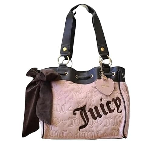 Juicy Couture Vintage Dreams Daydreamer Tote Bag, Handbag with Bow Accent & Shoulder Straps, 12 x 11 Inches - Image 1
