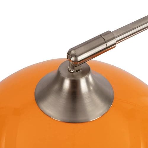 MIXL - Orange Arc Floor Lamp with Acrylic Shade,Arch Reading Lamp Floor Standing,Mid Century Modern Orange Standing Lamp for Living Room Bedroom thumbnail 8