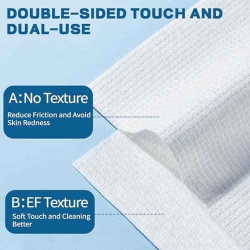 Disposable Face Towel XL, 10"×12" Biodegradable Face Towels, Super Soft & Thick Face Wipes, Makeup Remover Wipes, Clean Facial Cloths for Sensitive Skin, 50 Count Value Pack thumbnail 4