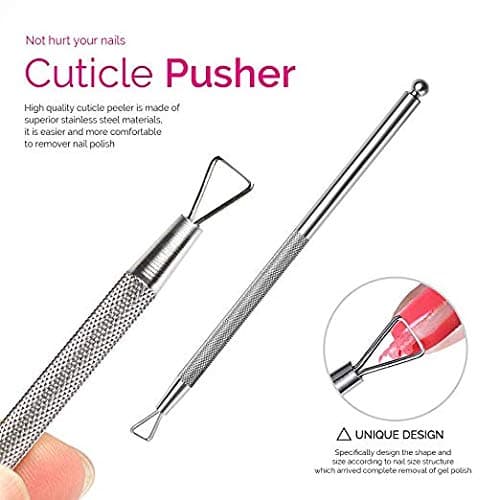 Teenitor Nail Gel Remover Tools Kit with Pink Polish Remover Clips, Cuticle Peeler Scraper, Gel Nail Brush, 115 Pack Nail Wipe Cotton Pads, Nail File Grits 120/180 Buffer Block Grits 400/4000 Rose thumbnail 4