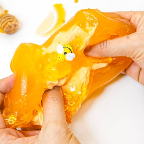 DIY Clay Honey themed slime(7oz) - Jelly Textured Slime - Handmade Slime - ASMR Slime thumbnail 4