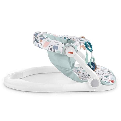 Fisher-Price Portable Baby Chair Sit-Me-Up Floor Seat With Developmental Toys & Machine Washable Seat Pad, Pacific Pebble thumbnail 9