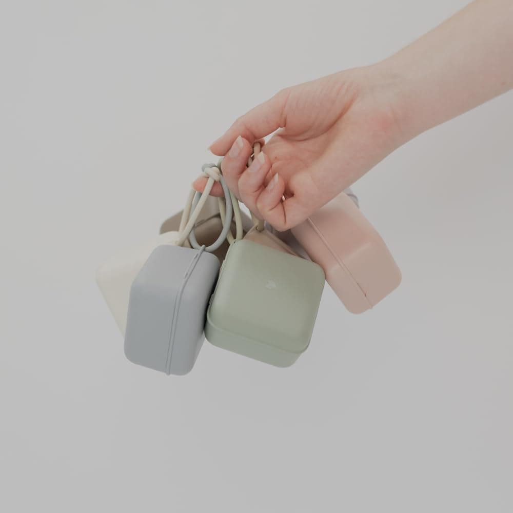 BIBS Pacifier Box with Strap. Soother Holder and Steriliser case. 100% BPA Free Food-Grade Material. Made in Denmark. Ivory thumbnail 6
