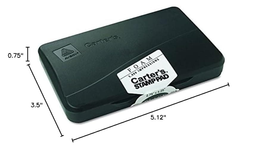 Avery Carter's Foam Stamp Pad, 2.75 x 4.25 Inch, Black, 1 Pad (21381) thumbnail 3