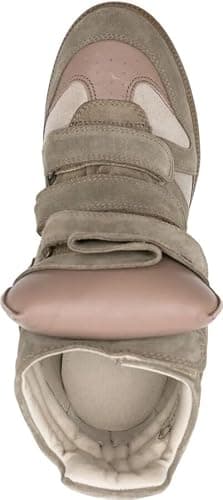 WJZDSJCO Wedge Sneakers for Women Heels Suede Hook and Loop High Heel Platform Tennis Round Toe Triple Strappy Band Casual Vintage Fashion Dressy Comfy Campus Trendy Retro thumbnail 3