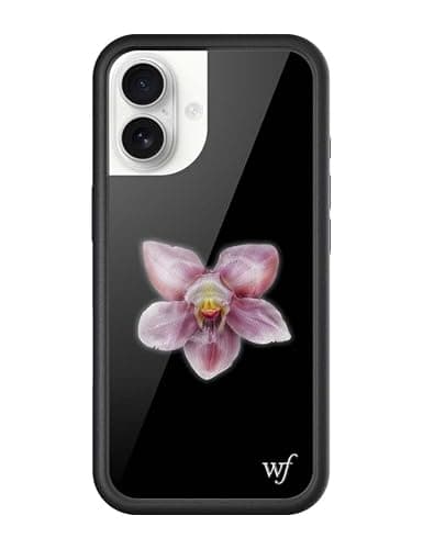 Wildflower Cases - Compatible with iPhone 17 | Protective Black Bumper, 4ft Drop Test Certified, Women Owned Small Business | Orchid - Classic Purple Art Flower Trendy Cute Floral - Image 1