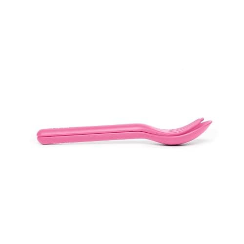 Omie OmieBox Kids Utensils Set with Case - 2 Piece Plastic, Reusable Fork and Spoon Silverware with Pod for Kids (Bubble Pink) thumbnail 6