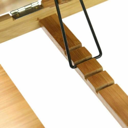 LN COZY CORNER Premium Bamboo Laptop Stand – Adjustable & Portable Laptop Riser for Desk/Bed/Sofa, Foldable Design with Drawer – Ergonomic Laptop Accessory for Home/Office thumbnail 3