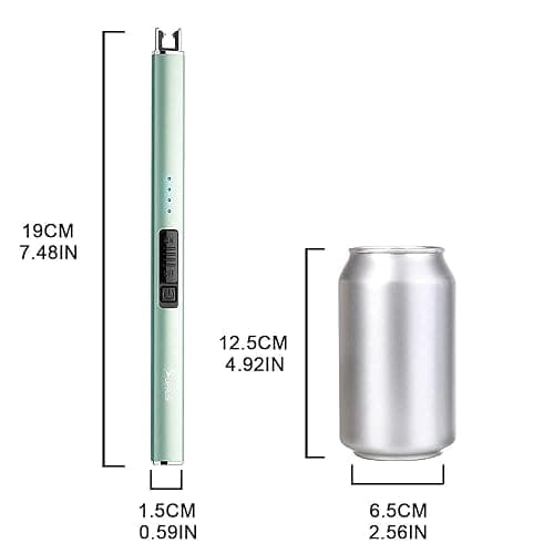 SUPRUS Electric Lighter Arc Windproof Flameless USB Rechargeable Lighter with Safety Lock for Candle BBQ Camping (Green) thumbnail 2