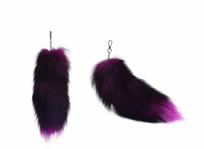 GorinsKani 3 Pcs Fluffy false Tail Cosplay Tail Handbag Keychain Costume for Kids Adult Hook pendant thumbnail 3
