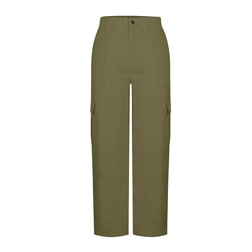 MaMiDay Baggy Cargo Pants for Women High Waisted Open Leg Pants Hiking Streetwear Fashion Outfits with Multiple Pockets thumbnail 6