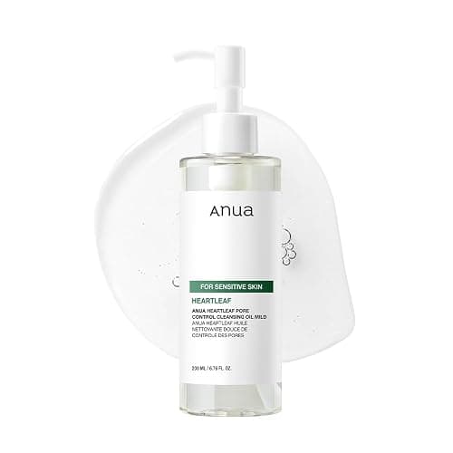 ANUA Heartleaf Pore Cleansing Oil MILD, Sensitive Skin Face Wash, Oil Cleanser for Face, Makeup Blackhead Remover, Korean Skin Care, Non-Comedogenic, Fragrance Free, 6.76 fl oz (Pack of 2) - Image 1