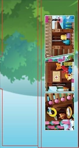 CUBIMANA Treehouse Building Toys with LED Light - 618 Piece Tree House Building Set, 3-Storey Up House with Slide & Stickers, Ages 6-12 thumbnail 15