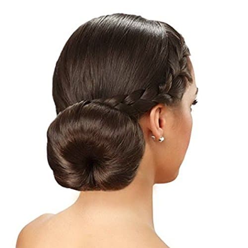 2 pieces Extra Large Size Hair Bun Donut Maker, Ring Style Bun, Women Chignon Hair Donut Buns Maker, Hair Doughnut Shaper Hair Bun maker (4.3 in. for Thick and Long Hair) (Brown) thumbnail 8