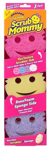 Scrub Mommy Kitchen Sponges - Dual-Sided Dish Sponges for Scrubbing - Non-Scratch Cleaning Sponges for Washing Dishes, Bathroom & Multi-Surface Cleaning - Online Exclusive (3 Count) - Image 1