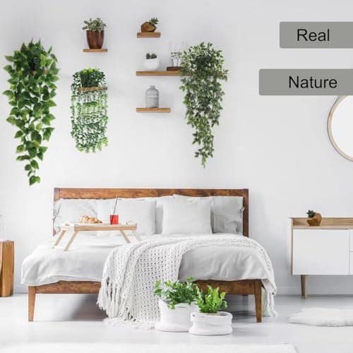 3Pcs Artificial Plants Artificial Hanging Plants,Vines Mandala Pea Eucalyptus Leaf Pseudoplant for Office Farmhouse Home Decor, Indoor Outdoor Wedding Home Decoration thumbnail 4