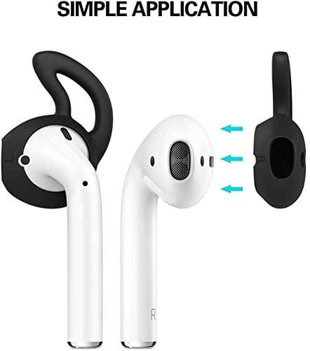 OneCut 5 Pairs Silicone Ear Tips Compatible for AirPods 1&2 - Soft Anti-Slip Sport Earbud Tips, Anti-Drop Ear Hook Gel Headphones Earphones Protective Accessories (Clear) thumbnail 4