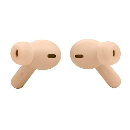 JBL Vibe Beam - True Wireless JBL Deep Bass Sound Earbuds, Bluetooth 5.2, Water & Dust Resistant, Hands-free call with VoiceAware, Up to 32 hours of battery life (Beige) thumbnail 3