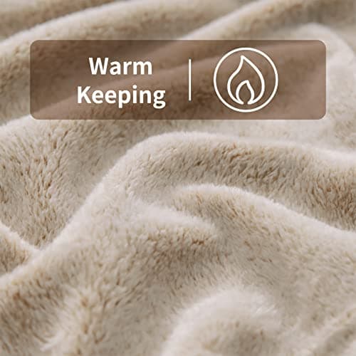 FY FIBER HOUSE Cheetah Print Blanket Flannel Fleece Throw Blanket with 3D Leopard Print, 50"X60", Brown thumbnail 5
