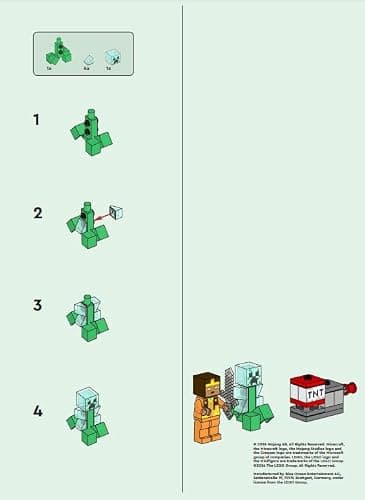 LEGO Minecraft Mini Set: Hero Minifigure with Charged Creeper thumbnail 5
