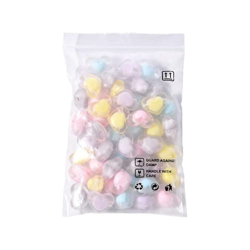 PH PandaHall 50pcs Acrylic Heart Beads 5 Macaron Color Heart Beads Assorted Spacer Beads 17x13mm Kawaii Loose Beads Crystal Beads for DIY Phone Charm Beaded Projects DIY Jewelry Making thumbnail 8