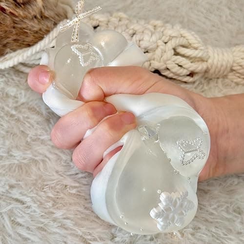 Pawfect Tail Big Taba Squishy Cat Paw, 5 in Large Paw Squeeze Toy Transparent & Milky White for Stress Relief and Relax, Sticky Squishies Fidget Toys for Party Favors Novelty Things Birthday Gift thumbnail 5