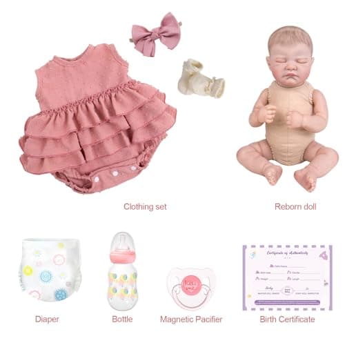 UOFTKIZ Realistic Reborn Baby Dolls - 20" Real Baby Girl Doll, Lifelike Newborn with Soft Cloth Body and Feeding Accessories, Nurturing Play, Collection Gift for Kids 3+, Grandparents, Newparents thumbnail 8