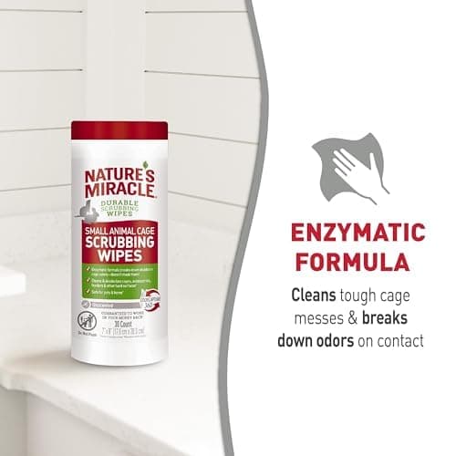 Nature’s Miracle Small Animal Cage Scrubbing Wipes 30Ct thumbnail 7