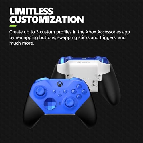 Xbox Elite Series 2 Core Wireless Gaming Controller – Blue Series X|S, One, Windows PC, Android, and iOS thumbnail 3