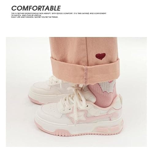 UNMULFC Star Shoes Women Walking Sneakers Y2k Shoes Platform Chunky Aesthetic Cute Travel Outdoor Sport thumbnail 5