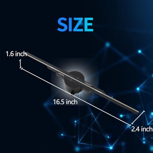 3D Hologram Fan, 16.5in 3D Hologram Projector Advertising Display With 224 LED Light Beads Holographic Video Projector for Business Store Signs, Bar, Casino, Party, Christmas thumbnail 6