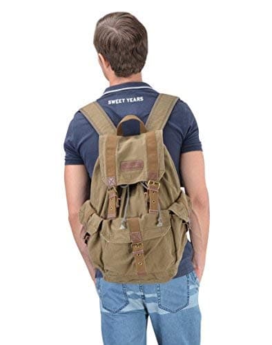 Gootium Canvas Backpack - Vintage Outdoor Rucksack Travel Day Pack thumbnail 5