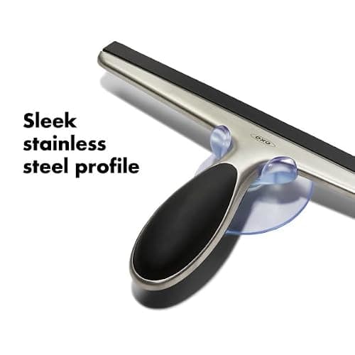 OXO Good Grips Stainless Steel Squeegee - All-Purpose for Bathroom, Glass Shower Doors, Mirrors, Tiles, Countertops and Car Windows - Streak Free thumbnail 5