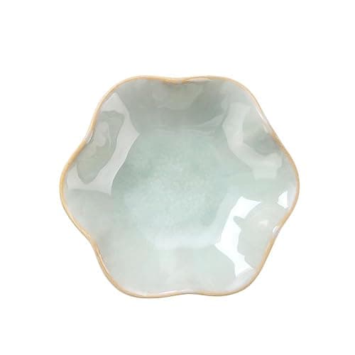JAMEND CLXP Lotus Leaf Shape Decorative Ring Tray, Small Key Bowl, Ceramic Trinket Tray Jewelry Dish Organizing Necklace Earrings, Home Decoration for Mom Best Friend Sister, Light Green. thumbnail 7