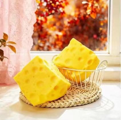 Yellow Cheese Squeeze Toy,Soft Novelty , Theme Cheese Cubes Squishy (Small) thumbnail 5