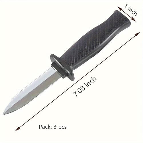 GUDVES Retractable Knife Prop Knife Fake Knife False Trick Gadget Toy Disappearing Dagger Plastic Halloween Fools Day Party Trick Costume Knife (3 PCS A) thumbnail 3