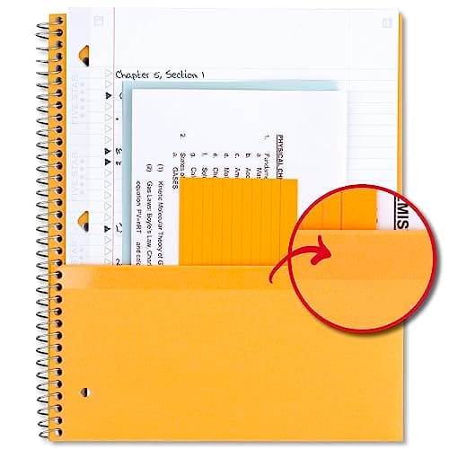 Five Star Spiral Notebook, 5-Subject, College Ruled Paper, 11 inches x 8-1/2 inches, 200 Sheets, White (72460) - White thumbnail 7